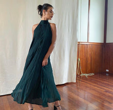 Load image into Gallery viewer, Ruby; CASCADE CRUSH GOWN IN BOTTLE GREEN
